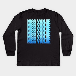 Miss Vanjie! (2) - Sky Blue Gradient (blue 1) Kids Long Sleeve T-Shirt